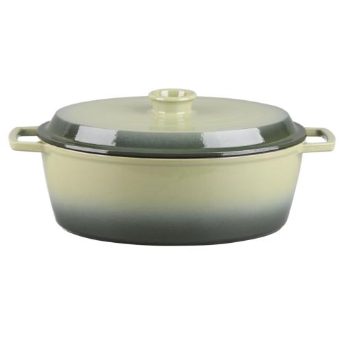 Cocotte en fonte ovale 33cm - "Masseiron Olivine"